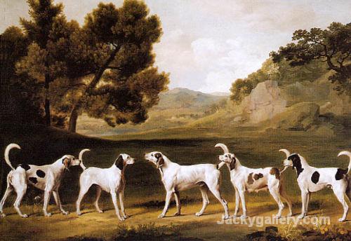 hunting dogs by George Stubbs paintings reproduction - Click Image to Close